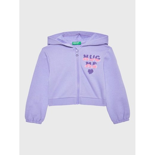 United Colors Of Benetton Bluza 3J68G501U Fioletowy Regular Fit ze sklepu MODIVO w kategorii Bluzy dziewczęce - zdjęcie 182728780