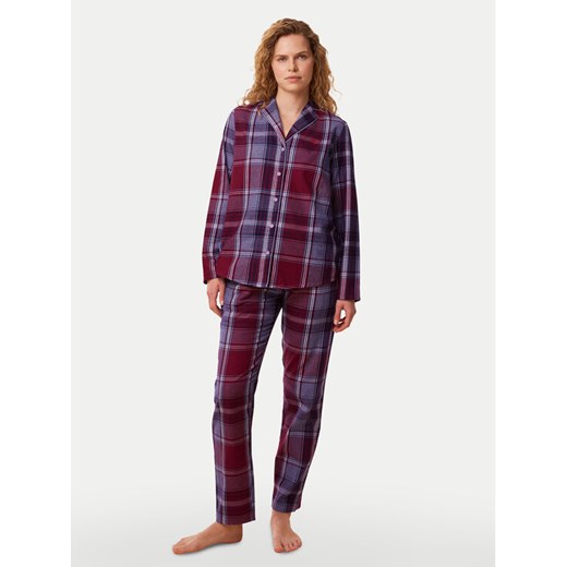 Triumph Piżama Boyfriend PW X Checks 10216554 Bordowy Regular Fit ze sklepu MODIVO w kategorii Piżamy damskie - zdjęcie 182728820