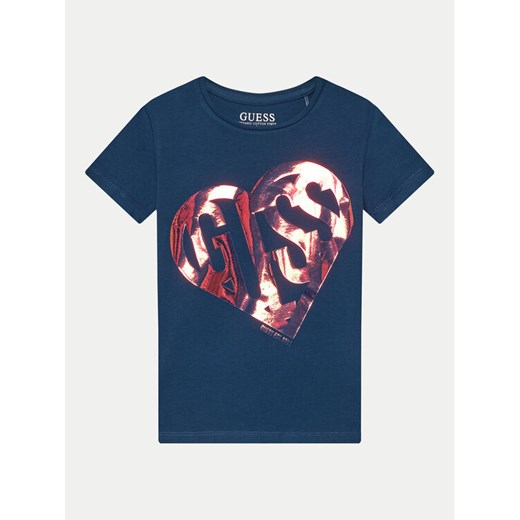 Guess T-Shirt J4YI42 K6YW4 Granatowy Regular Fit ze sklepu MODIVO w kategorii T-shirty chłopięce - zdjęcie 182728821