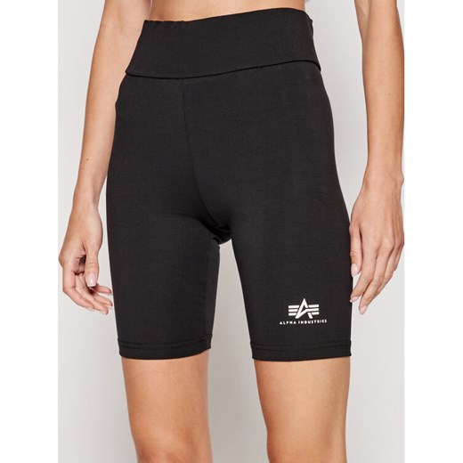 Alpha Industries Kolarki Basic Bike 116052 Czarny Slim Fit ze sklepu MODIVO w kategorii Szorty - zdjęcie 182728874