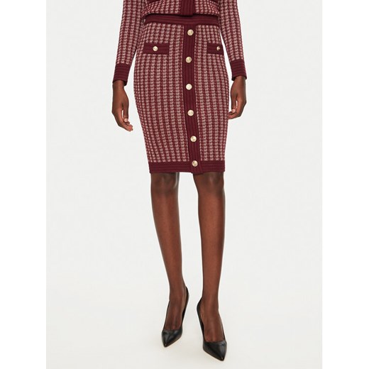 Fracomina Spódnica ołówkowa FS24WG4004K536F8 Bordowy Slim Fit ze sklepu MODIVO w kategorii Spódnice - zdjęcie 182729000