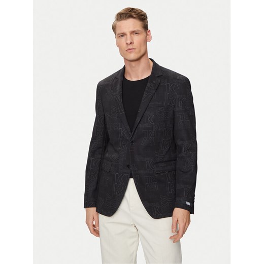 KARL LAGERFELD Marynarka 155205 541007 Czarny Slim Fit ze sklepu MODIVO w kategorii Marynarki męskie - zdjęcie 182729051