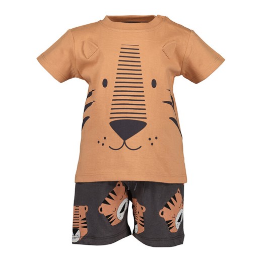 Blue Seven Komplet 2 t-shirtów i spodenek 939014 X Pomarańczowy Regular Fit ze sklepu MODIVO w kategorii Komplety niemowlęce - zdjęcie 182729062