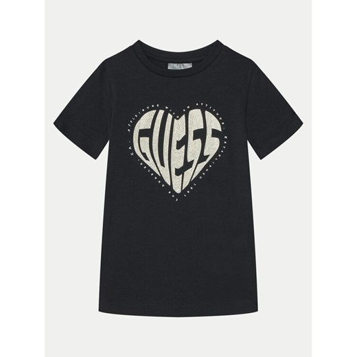 Guess T-Shirt J5RI46 J1314 Czarny Regular Fit ze sklepu MODIVO w kategorii T-shirty chłopięce - zdjęcie 182729144