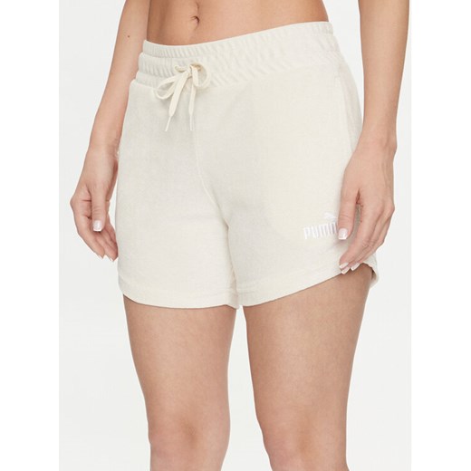 Puma Szorty sportowe Ess Elevated 677946 Écru Regular Fit ze sklepu MODIVO w kategorii Szorty - zdjęcie 182729250