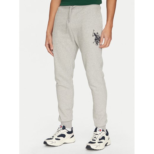 U.S. Polo Assn. Spodnie dresowe MUP2038 Szary Regular Fit ze sklepu MODIVO w kategorii Spodnie męskie - zdjęcie 182729384