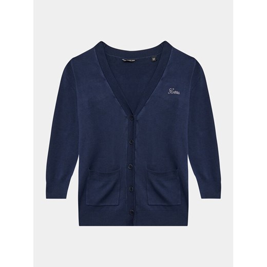 Guess Kardigan J3YR08 Z17X3 Niebieski Regular Fit ze sklepu MODIVO w kategorii Swetry chłopięce - zdjęcie 182729440