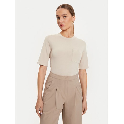 Max Mara Leisure T-Shirt Tahiti 2426366047600 Beżowy Regular Fit ze sklepu MODIVO w kategorii Bluzki damskie - zdjęcie 182729444