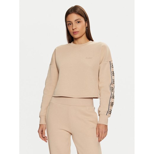 Guess Bluza V3BQ16 KB3P2 Beżowy Regular Fit ze sklepu MODIVO w kategorii Bluzy damskie - zdjęcie 182729464