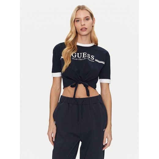 Guess T-Shirt V5GI05 I3Z14 Granatowy Regular Fit ze sklepu MODIVO w kategorii Bluzki damskie - zdjęcie 182729474