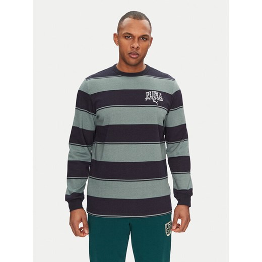 Puma Bluza Class Striped 684647 Zielony Regular Fit ze sklepu MODIVO w kategorii Bluzy męskie - zdjęcie 182729483