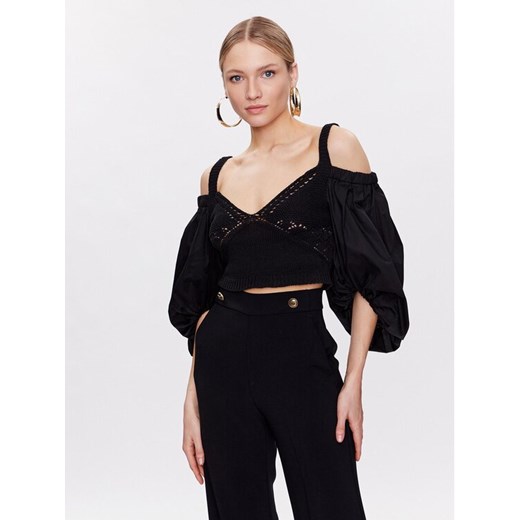Pinko Bluzka 101165 A0TS Czarny Regular Fit ze sklepu MODIVO w kategorii Bluzki damskie - zdjęcie 182729502