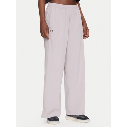 Under Armour Spodnie dresowe Rival 1386453 Szary Wide Leg ze sklepu MODIVO w kategorii Spodnie damskie - zdjęcie 182729514