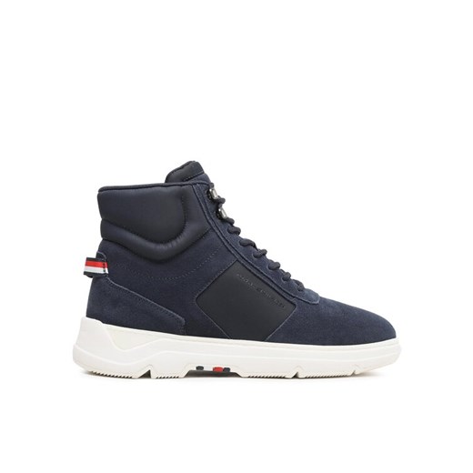 Tommy Hilfiger Sneakersy Core Mix Suede Hybrid Boot FM0FM04596 Granatowy ze sklepu MODIVO w kategorii Buty zimowe męskie - zdjęcie 182729554