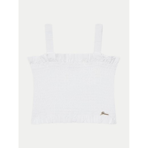 Guess Top J5GH01 WG5S2 Biały Regular Fit ze sklepu MODIVO w kategorii Bluzki dziewczęce - zdjęcie 182729561