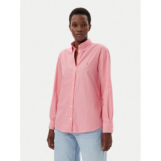 Tommy Jeans Koszula DW0DW20290 Różowy Regular Fit ze sklepu MODIVO w kategorii Koszule damskie - zdjęcie 182729570
