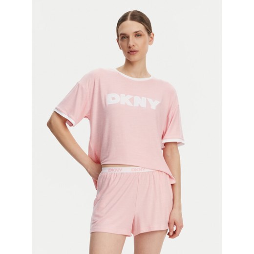 DKNY Piżama YI80039 Różowy Regular Fit ze sklepu MODIVO w kategorii Piżamy damskie - zdjęcie 182729694