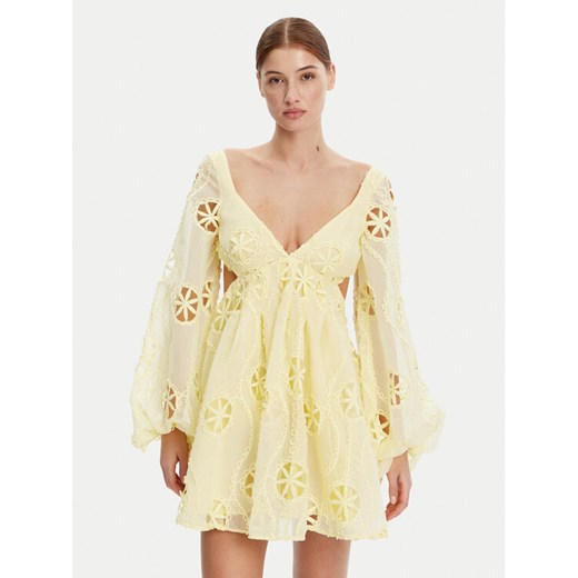 BARDOT Sukienka koktajlowa 59858DB Żółty Regular Fit ze sklepu MODIVO w kategorii Sukienki - zdjęcie 182729743
