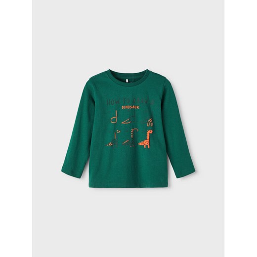 NAME IT Bluzka 13212872 Zielony Regular Fit ze sklepu MODIVO w kategorii T-shirty chłopięce - zdjęcie 182729753