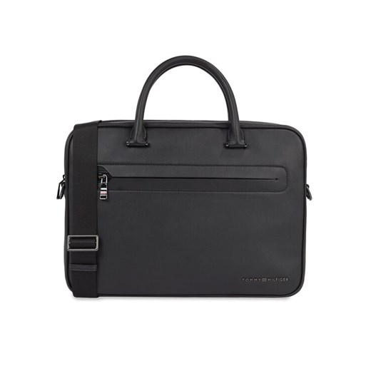 Tommy Hilfiger Torba na laptopa Th Modern Pu Computer Bag AM0AM12232 Czarny ze sklepu MODIVO w kategorii Torby na laptopa - zdjęcie 182729801
