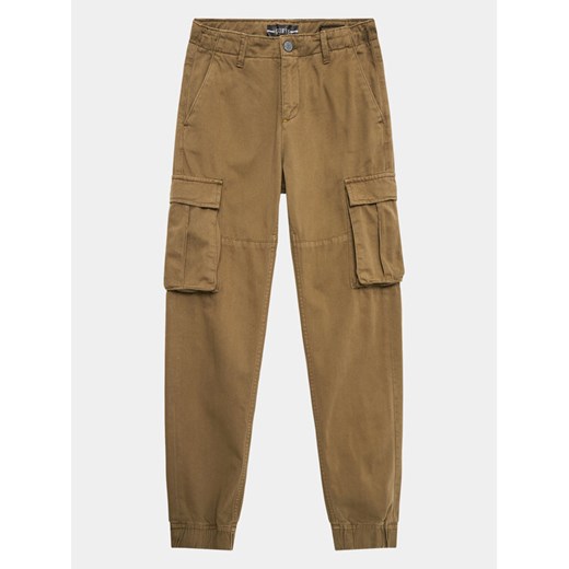 Guess Spodnie materiałowe L3YB04 WE1L0 Zielony Relaxed Fit ze sklepu MODIVO w kategorii Spodnie chłopięce - zdjęcie 182729861