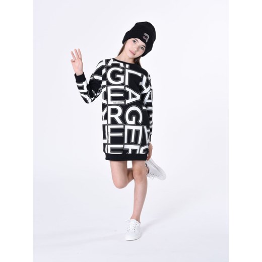 Karl Lagerfeld Kids Sukienka dzianinowa Z12253 S Czarny Regular Fit ze sklepu MODIVO w kategorii Sukienki dziewczęce - zdjęcie 182729894