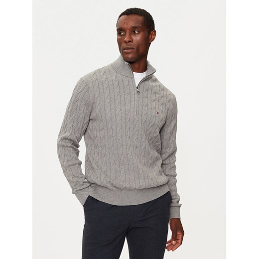 Tommy Hilfiger Sweter Classic MW0MW36532 Szary Regular Fit ze sklepu MODIVO w kategorii Swetry męskie - zdjęcie 182729902