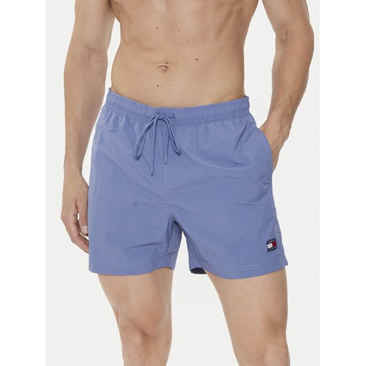 Tommy Hilfiger Szorty kąpielowe Crinkle UM0UM03147 Niebieski Regular Fit ze sklepu MODIVO w kategorii Kąpielówki - zdjęcie 182729913