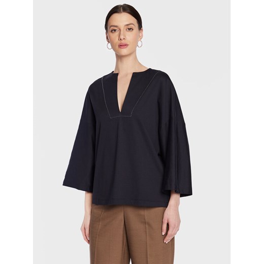 Fabiana Filippi Bluzka JED273W136 Granatowy Relaxed Fit ze sklepu MODIVO w kategorii Bluzki damskie - zdjęcie 182729981