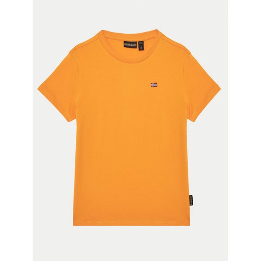Napapijri T-Shirt Salis SS 2 NP0A4GEHA701 S Pomarańczowy Regular Fit ze sklepu MODIVO w kategorii T-shirty chłopięce - zdjęcie 182730040