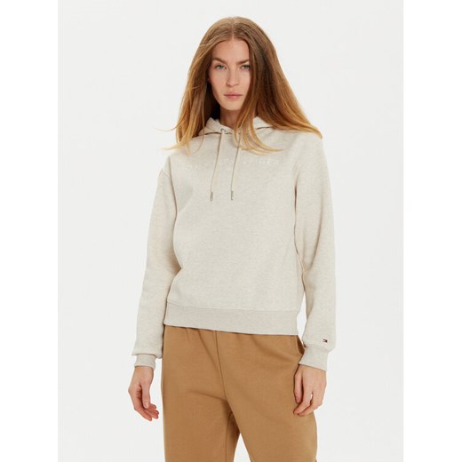 Tommy Hilfiger Bluza Modern WW0WW43598 Beżowy Regular Fit ze sklepu MODIVO w kategorii Bluzy damskie - zdjęcie 182730142