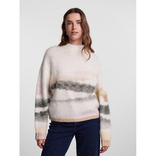 Pieces Sweter 17142347 Biały Regular Fit ze sklepu MODIVO w kategorii Swetry damskie - zdjęcie 182730164