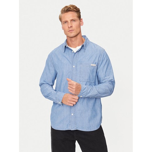 Calvin Klein Jeans Koszula J30J326676 Niebieski Regular Fit ze sklepu MODIVO w kategorii Koszule męskie - zdjęcie 182730254