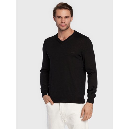 Boss Sweter Baram-L 50476363 Czarny Regular Fit ze sklepu MODIVO w kategorii Swetry męskie - zdjęcie 182730332