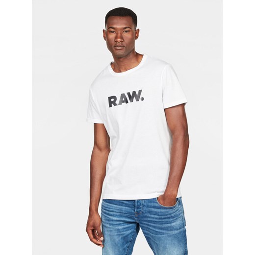 G-Star Raw T-Shirt Holorn D08512-8415 Biały Regular Fit ze sklepu MODIVO w kategorii T-shirty męskie - zdjęcie 182730354