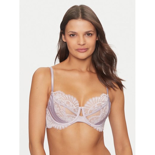 Hunkemöller Biustonosz z fiszbiną Almendra 205522 Fioletowy ze sklepu MODIVO w kategorii Biustonosze - zdjęcie 182730383