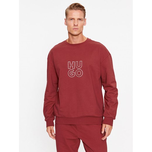 Hugo Bluza 50501590 Czerwony Regular Fit ze sklepu MODIVO w kategorii Bluzy męskie - zdjęcie 182730503