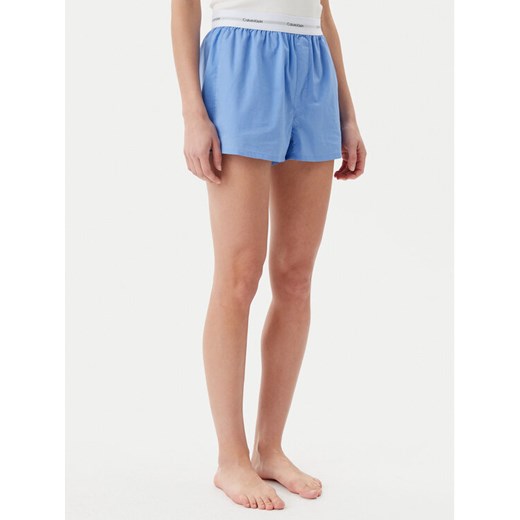Calvin Klein Underwear Szorty piżamowe LV00QS7411 Niebieski Relaxed Fit ze sklepu MODIVO w kategorii Piżamy damskie - zdjęcie 182730521