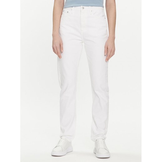 Calvin Klein Jeans Jeansy Authentic J20J222741 Biały Slim Fit ze sklepu MODIVO w kategorii Jeansy damskie - zdjęcie 182730522