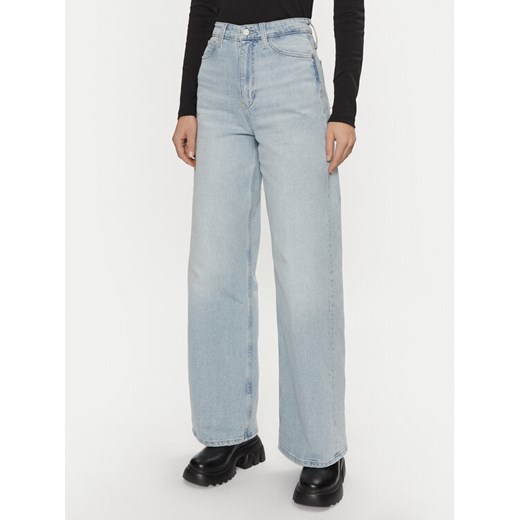 Calvin Klein Jeansy K20K208023 Niebieski Wide Leg ze sklepu MODIVO w kategorii Jeansy damskie - zdjęcie 182730530