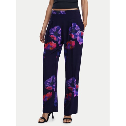 Desigual Spodnie materiałowe 25SWPWX5 Czarny Relaxed Fit ze sklepu MODIVO w kategorii Spodnie damskie - zdjęcie 182730544