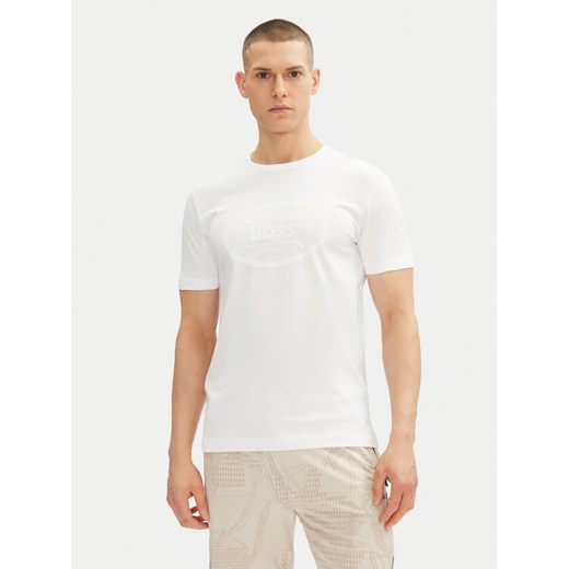 BOSS T-Shirt 50537825 Biały Regular Fit ze sklepu MODIVO w kategorii T-shirty męskie - zdjęcie 182730570