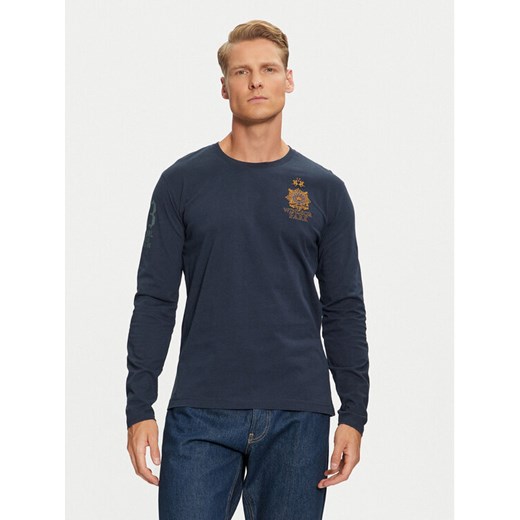 La Martina T-Shirt ZMRG30 JS342 Granatowy Regular Fit ze sklepu MODIVO w kategorii T-shirty męskie - zdjęcie 182730573