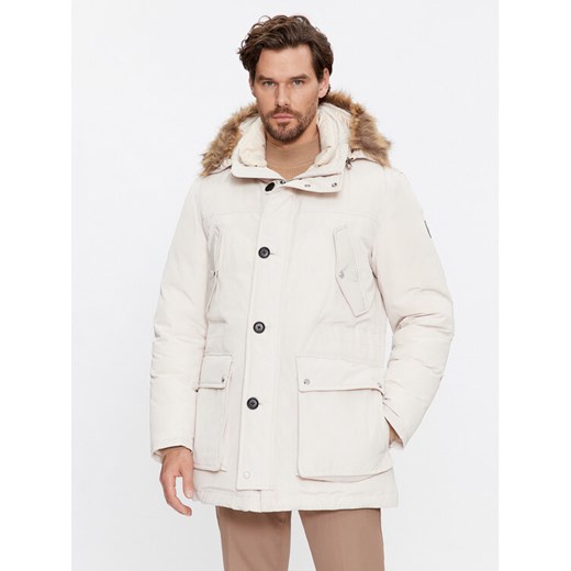 Boss Kurtka puchowa Dadico 50499371 Écru Regular Fit ze sklepu MODIVO w kategorii Kurtki męskie - zdjęcie 182730602