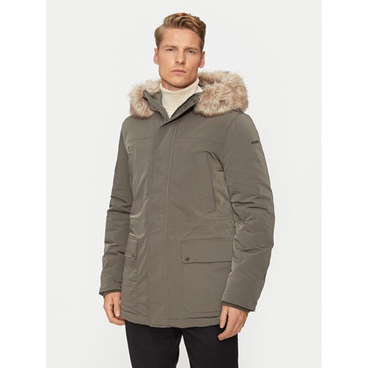 Geox Parka Sandford M4628F T3148 F3269 Zielony Regular Fit ze sklepu MODIVO w kategorii Parki męskie - zdjęcie 182730614
