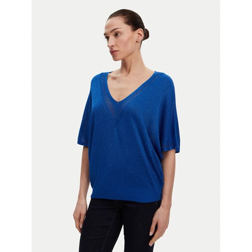 Morgan Bluzka 241-MCHRIS Niebieski Relaxed Fit ze sklepu MODIVO w kategorii Bluzki damskie - zdjęcie 182730644