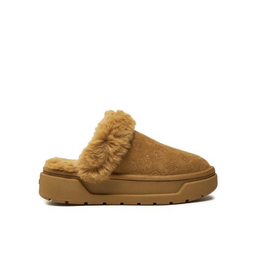 Guess Kapcie Unika3 FLFUK3 FAL06 Brązowy ze sklepu MODIVO w kategorii Kapcie damskie - zdjęcie 182730721