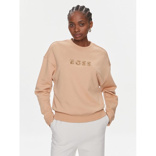 Boss Bluza Econa 50508499 Beżowy Relaxed Fit ze sklepu MODIVO w kategorii Bluzy damskie - zdjęcie 182730722