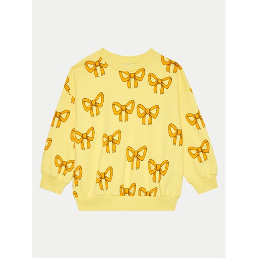 Mini Rodini Bluza Bow 2472014923 Żółty Regular Fit ze sklepu MODIVO w kategorii Bluzy dziewczęce - zdjęcie 182730841