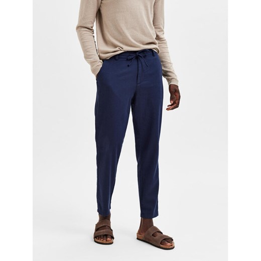 Selected Homme Chinosy 16087636 Granatowy Slim Tapered Fit Selected Homme S MODIVO